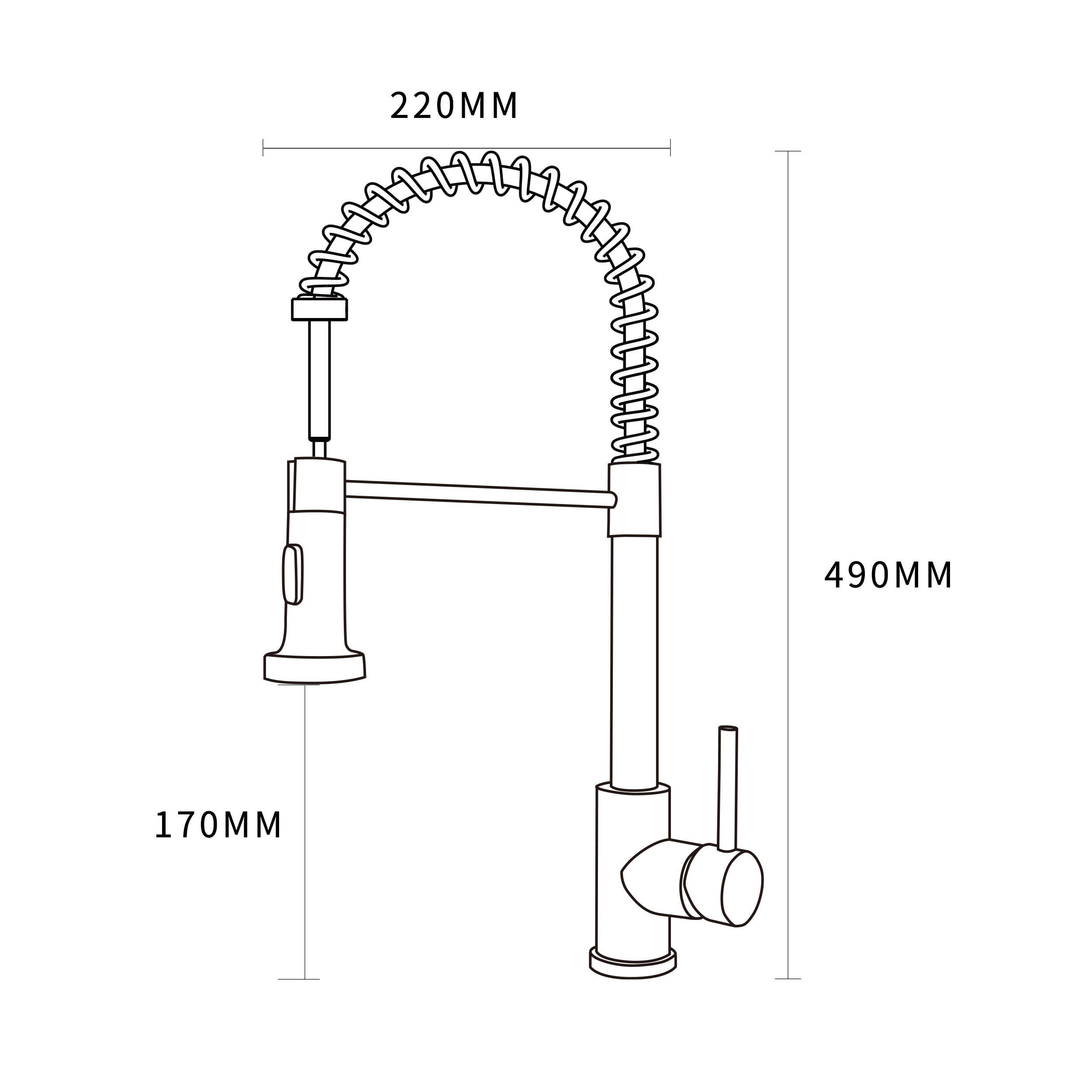 Mitigeur évier Flexi Noir – Image 8